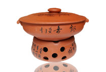 Purple sand series tableware soup pot vegetable pot complete stove can be added with solid fuel alcohol wax