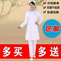 New Nightingale Nurse Clothing Winter Dress Long Sleeve Round Neck Pharmacy Work Clothes ND-020