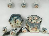 Haidi Christmas paper Foreign Trade family memory ball Christmas decoration pendant Christmas decoration supplies whole box