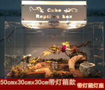 Acrylic incubator 50x30x45 with lamp holder heat preservation lamp reptile box Gougong lizard incubator tortoise insulation