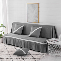 Sofa towels full cover sofa cover cloth cover cover full bag no armrests sofa bed folding grey generic sloth