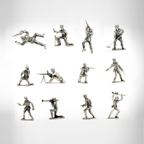 Louis Marx sterling silver World War II German army soldiers soldiers Small Soldiers sand field