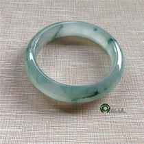 Myanmar natural old pit A goods Jade jade bracelet ice seed floating green flower jade bracelet children with certificate KC424