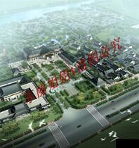 A classical Chinese style Hot Spring Hotel cad drawing SU model in Yangzhou]