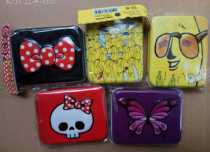 Daily single tinplate creative stereogram iron box jewelry student mask storage box exquisite gift collection small iron box