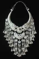 Aying Miao Art New National Features Silver Headwear Dance Performance Wear Miao Miao Silver Collar