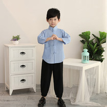Childrens Tang costume Han costume National style performance costume Boy Spring and Autumn costume Chinese style retro Han Costume Republic of China student costume
