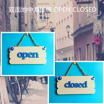 New American Countryside Mediterranean Doorway Carved lettering wood business Decorative Listings Creative placards OPEN