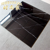 Foshan tile living room floor tiles 800x800 full cast glaze floor tiles black and white roots marble background wall threshold stone
