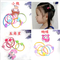 Korean version of childrens Hairband hair wear candy color cartoon rubber band tie hair rope without seam female treasure head rope