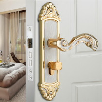 New small 50 white jade indoor door lock modern pastoral style European door handle bedroom toilet lock