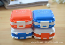 Portable medicine box A week three-stage 3-layer 8-cell sealed small medicine box Multi-function storage box for business travel