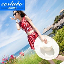 CORTUBO swimsuit womens new swimsuit split swimsuit split skirt style conservative thin incense counter brand