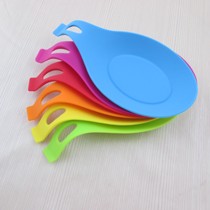 Silicone spoon pad Spoon spoon pad Flavored dish Food grade high temperature resistant tableware shelf spoon pad