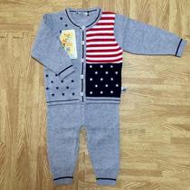 Domestic sale baby boy and girl treasure print star knitted cardigan sweater cardigan suit