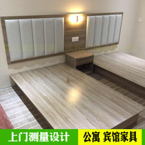 Custom-made express hotel bed set full set of furniture Business hotel apartment room Economical standard room Factory direct sales