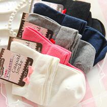 Special Price Day Single Leka Cotton Wide Opening Butterfly Knot Cotton Socks Socks Lady Midbarrel Socks Supple Softness