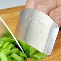 Kitchen gadget stainless steel vegetable cutting hand guard finger guard cutting vegetable protector adjustable anti-cut finger guard