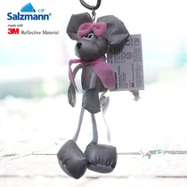 Christmas Germany imported 3m material reflective pendant child safety Mouse doll night