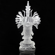 Ancient method colored glaze thousand hands Guanyin ornaments Bodhisattva statues pharmacists Buddha statues decorations towns evil spirits and safety