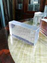 Die-cast round edge ultra-white Ze bubble solid glass brick 200*100*50mm high-end translucent glass brick