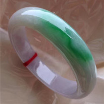 Natural old pit A goods Jade Spring color jade bracelet ice seed green powder purple bracelet Jade fine with certificate KK070