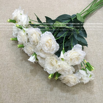 High-grade simulation flower silk flower Eustunia grandiflorum fake flower home wedding decoration flower orange flower soft assembly flower direct selling