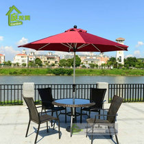 Outdoor sunshade central column umbrella Garden courtyard sofa swimming pool banana umbrella 2 7 meters Roman sun umbrella outlet