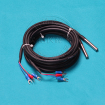 Temperature sensor thermal resistance PT100 simple black plastic wire low temperature type