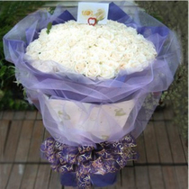 Chinese Valentines Day Love Chongqing Tianjin City Flower Express Weifang Shenzhen Jinan Weifang Send Flower Shop 99 White Rose