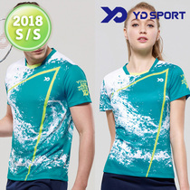 2018 spring and summer new South Korea YD SPORT badminton clothes for men and women quick-drying sweat-absorbing sports short-sleeved T-shirt 6