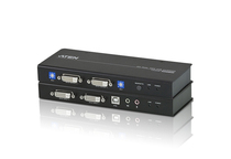 Package ten Hongzheng DVI USB double display KVM Signal Extender CE604 extended 60 meters
