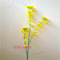 Simulation of rape flower silk flower fake flower artificial flower wedding background with shooting props Flower Factory Direct Sales