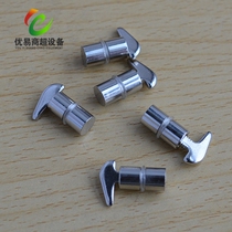 Stainless steel aAA column glass holder laminate grain separator nail hooks drugstore stationery display wood cabinet T-shape shelving