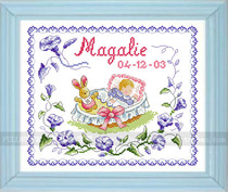 DMC self-supplied cross-stitch kit baby birth certificate newborn gift send alphabet