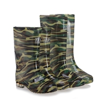 Middle cylinder high cylinder camouflage rain shoes mens rain boots cover shoes acid and alkaline water boots Bull Gluten Bottom Labor rubber boot Waterproof Shoes