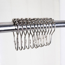 Jandi metal gourd type 5 ball shower curtain hook Door curtain curtain ring hanging ring Partition curtain ball hook