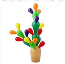 Spot childrens wooden educational splicing toys intellectual split cactus ball cactus disassembly toys
