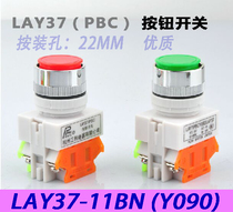 Self-reset switch LAY37-11BN(Y090) flat head button without lock with lock Red Green Ф 22MM