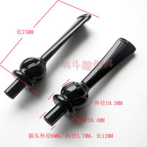 DIY freestyle Stone Wood handmade pipe parts 3MM filter element creative straight ball wheel pipe cigarette holder handle