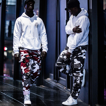 AND frock camouflage casual street pants Simple jump color overalls Trendy men and women skateboarding street hiphop pants