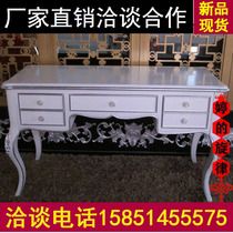  European-style desk and chair combination French luxury writing desk American light luxury solid wood computer desk Office desk Neoclassical