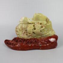  Seal the door freeze smooth sailing ship natural Qingtian stone carving ornaments profit avoid disaster Shoushan Bahrain Changhua chicken blood direct sales