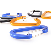 Special price multi-purpose 4MM flat steel wire fast hanging outdoor travel backpack D type flat small hook key buckle