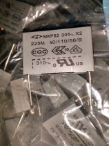  FARAH MKP62 SAFETY FILM CAPACITOR 225M K 2 2UF 305V~AC X2 FOOT DISTANCE 37 5MM