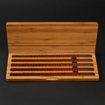 NEWREA New Sharp Treasured Class Snake Wood Chopsticks Collection Lavish Cutlery Creative Gifts