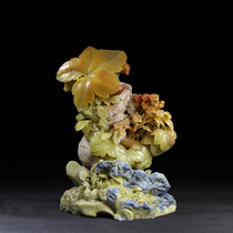 Shi Junzhai Qingtian stone carving boutique ornaments winter to spring maple leaf carving collection level treasures