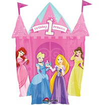 Hot Pin High-end Imported Balloon Pink Princess Castle 1 Year Birthday Floating Aluminum Foil Balloon Birthday Celebration Steam Ball