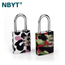 NBYT Suitcase Fitness Room Locker Room Door Toolbox Solid Aluminum Copper Printed Code Lock Padlock E1251H