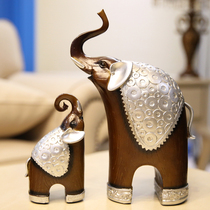  Home accessories Home living room Study knickknacks Room decoration Elephant ornaments Creative personality Feng Shui elephant